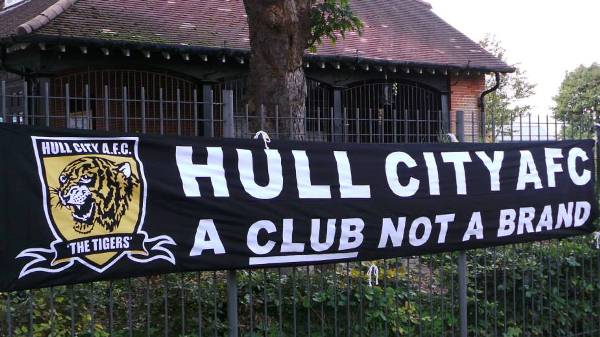 Hull City fans banner